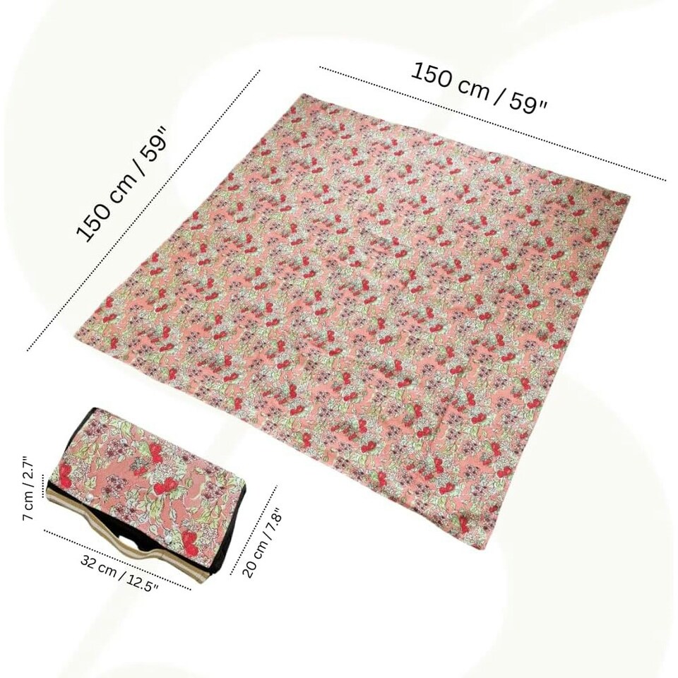 image 1 of Signare Picnic Blanket - Wild Strawberry Tapestry Pink