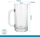 image 7 of Argon Tableware 540ml Beer Mugs - Glass Pint Steins with Handle Heavy Duty Soda Lime Glass Drinking Mugs Set | Clear | Clear | One Size | 4