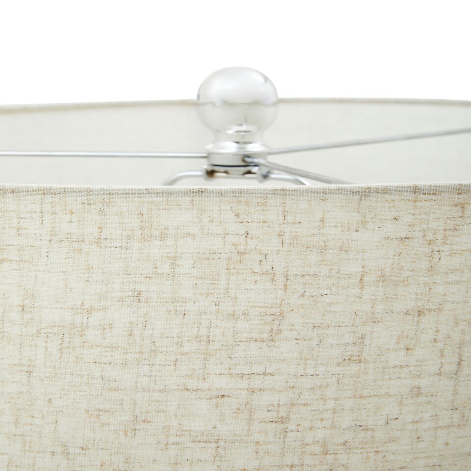 image 1 of Interiors by Premier Matte Silver and Ivory Table Lamp Silver