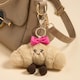 image 2 of OHS Sweetie Pie Bag Charm Keyring Soft Fleece Keychain