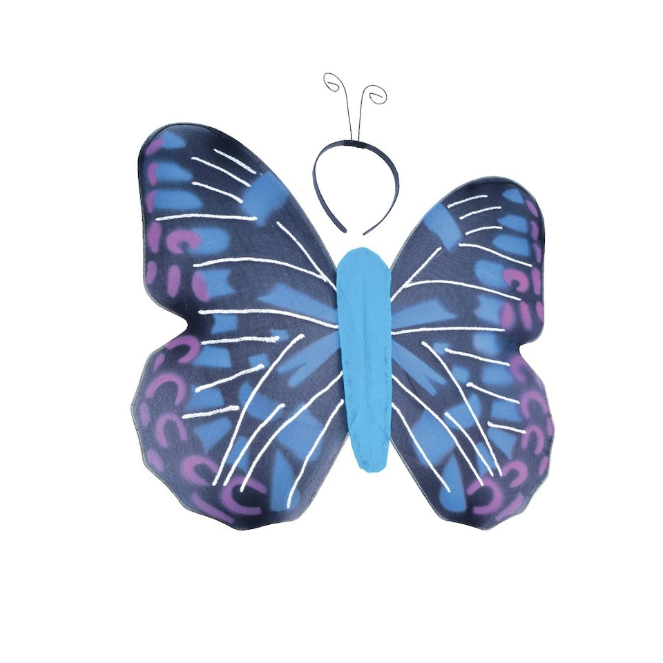 image 1 of Bristol Novelty Adults Unisex Butterfly Kit - Blue - One Size Blue | One Size