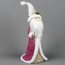 58cm Burgundy & Gold Santa