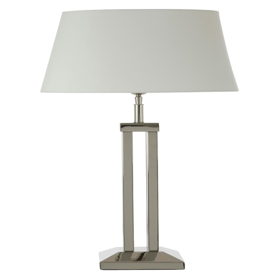 image 1 of Interiors by Premier Table Lamp with Dual Rod Base Silver