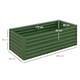 image 7 of Outsunny Galvanised Steel Outdoor Raised Bed w/ Reinforced Rods, Green