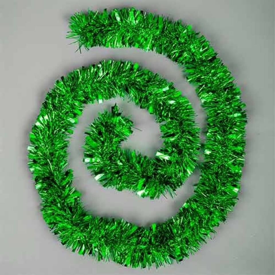 image 1 of Emerald Green Deluxe Christmas Tinsel 1.8m
