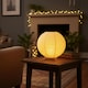 image 7 of Auraglow Rice Paper LED Table Lamps - Round | White