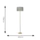 image 3 of ValueLights Modern Scandi Floor Lamp In Light Wooden Finish With Cool Grey Drum Shade
