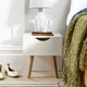 image 4 of Bedside Table Nightstand Compact Design White | 2 Drawer