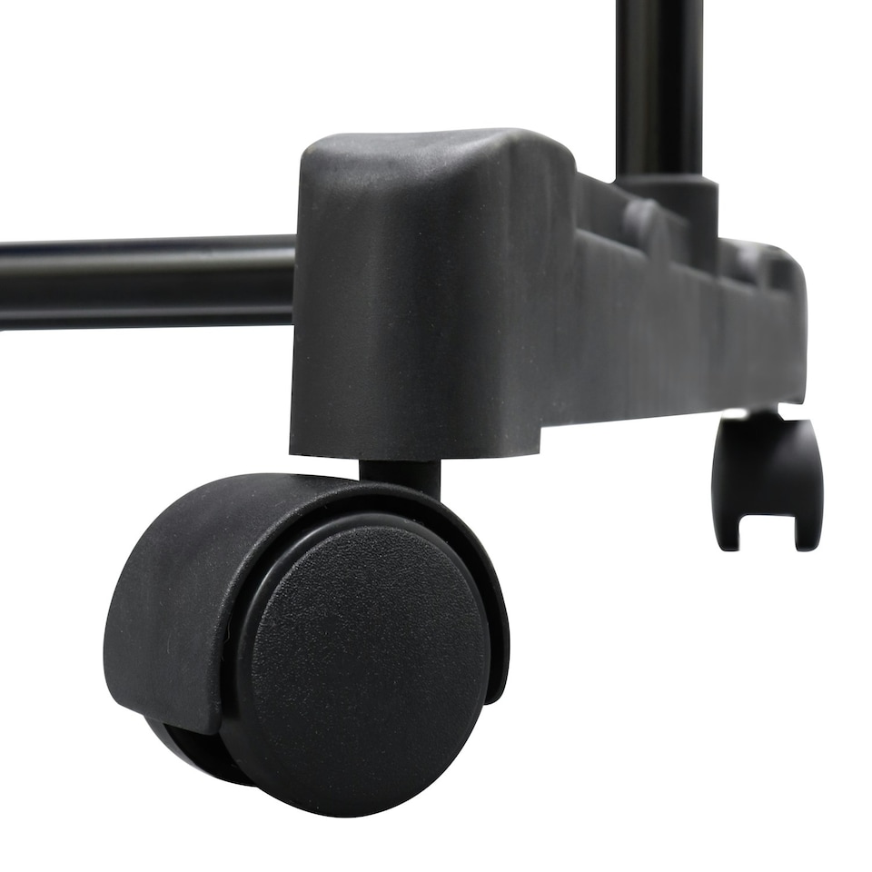 image 1 of JVL Adjustable Garment Rack Clothing Rail with Wheels