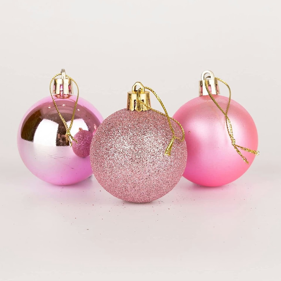 image 1 of 18 Pink Baubles - 5cm