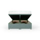 image 2 of Duckegg Linen Ottoman Base Double | Multi