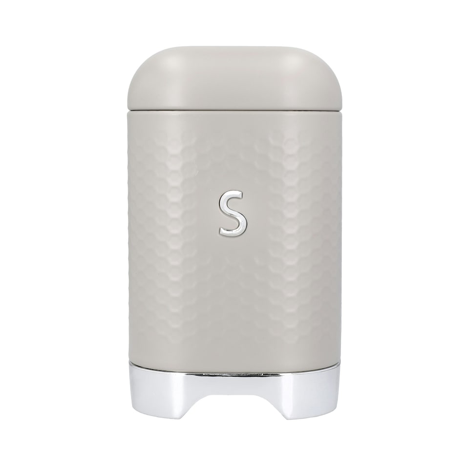 image 1 of Lovello Sugar Canister Green Textured 11x11cm