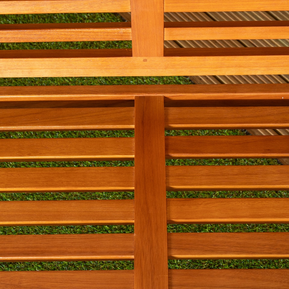 image 1 of Waimea 2 Seater Outdoor Wooden Garden Bench | Brown | Brown