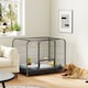 image 2 of PawHut Heavy Duty Dog Crate, Large Dog Cage with Wheels and Tray