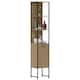 image 1 of HOMCOM Tall Bathroom Cabinet with 3 Open Shelves Adjustable Shelf, Natural | Brown | Black | 33 x 33 x 185 cm
