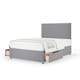 image 1 of Signature Platinum 2000 Pocket Sprung Silver Plush Velvet 2 Drawer Divan Set And Valencia Headboard King Size