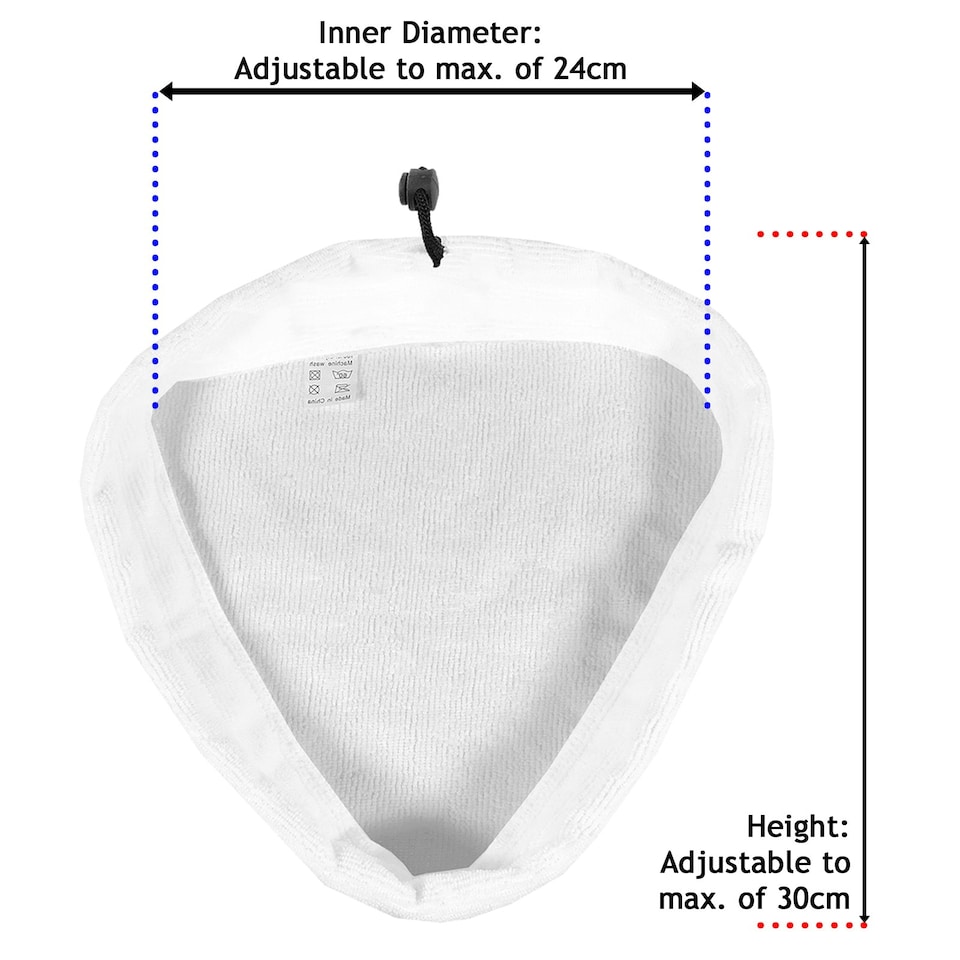 image 1 of SPARES2GO Microfibre Cloth Cover Pads compatible with Pifco 6-in-1 10-in-1 12-in-1 PS001 Steam Cleaner Mop (Pack of 2)