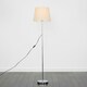 image 2 of ValueLights Charlie Chrome Floor Lamp Cream Taper Shade & Bulb 