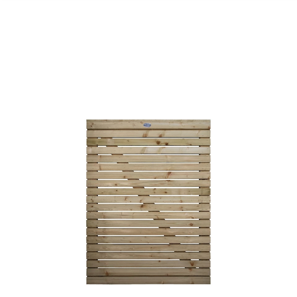image 1 of Roma Slatted Garden Gate 4ft x 3ft Treated Wooden Decorative Venetian-Style Door