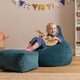 image 2 of Icon Kids High Back and Footstool, Jumbo Cord, Teal