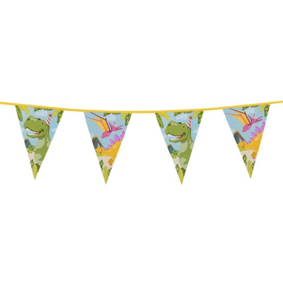 Dinosaur Party Plastic Pennant Bunting 6m