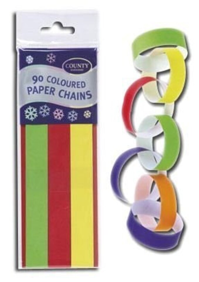 image 1 of 90 Paper Chain Strips (Makes Over 5m Chain)