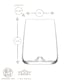 image 3 of LAV Terra Whiskey Glasses - 475ml - Clear - Pack of 6 | Clear | Clear