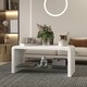 image 7 of HOMCOM High Gloss Coffee Table with Storage, Two-Tier Living Room Table with Glass Shelf, Modern Centre for Home Office, 100 x 45 x 45cm, High Gloss White | Multi