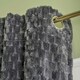 image 3 of OHS Waffle Fleece Soft Thermal Insulated Panel Pair Eyelet Curtains, 66x90" Grey | Charcoal