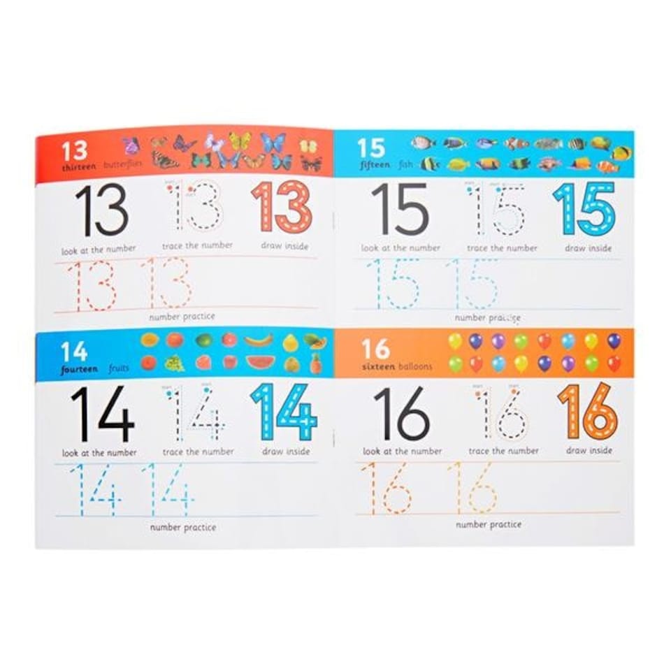 image 1 of A4 14 Pages Wipe Clean Activity Numbers 1-20 Book With Pen by Ormond