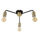 image 4 of ValueLights Connell Matte Black Semi-Flush Light and E27 GLS LED 4W Warm White 2700K Bulb