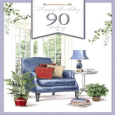 90th Happy Birthday Card