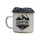 image 1 of Wayfarer Campfire Enamel Mug and Sock Set UK Size 7-11 Cream