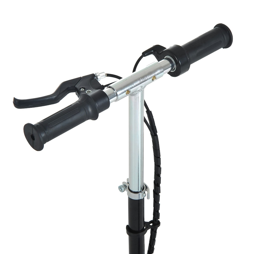 image 1 of HOMCOM Foldable Powered Scooter 120W w/ Adjustable Seat, Brake, Black