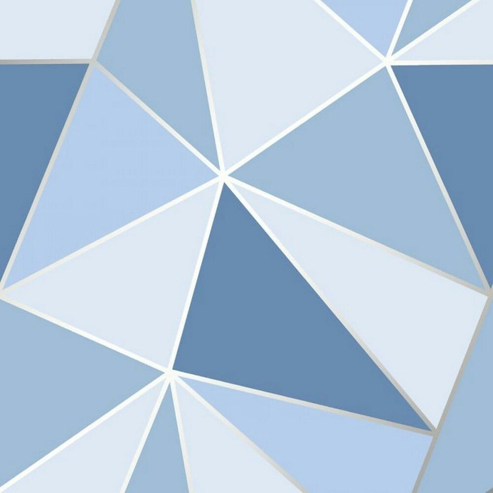 Fine Decor Apex Geometric Wallpaper - Blue - 32.1ft x 21in Blue