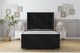 image 1 of Sloomy Melbourne Black Naples Bed Frame With Mattress  With 50" Upholstered Wingback Headboard 4' Small Double