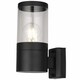 image 2 of Set of 2 Storm - Black IP44 Outdoor Wall Lights | Black | Clear | 2