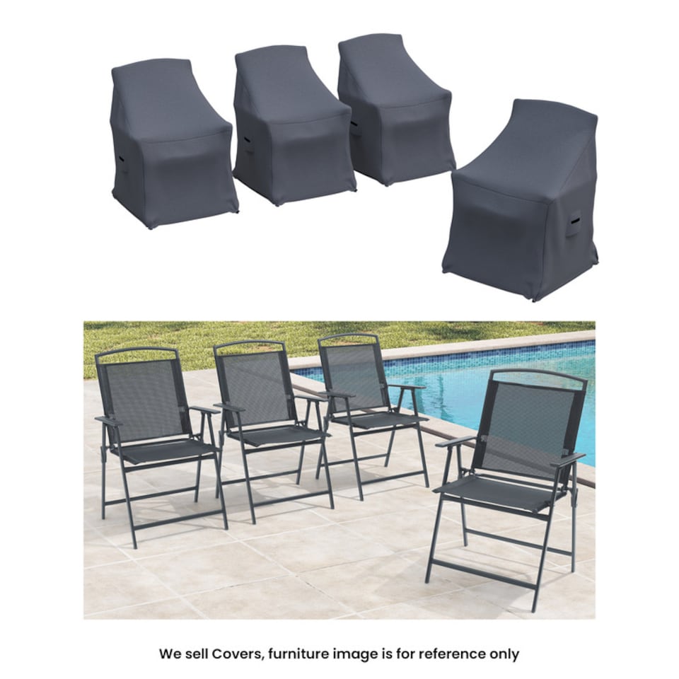 image 1 of Covers and all Spooner Patio Dining Chair Covers Set of 4 Water-Repellent UV-Resistant Polyester for Outdoor Armchairs, 23.4 W x 27.8 D x 35.4 H x