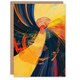image 1 of Abstract Radial Spin Blur Sunset Oil Arty Birthday Card