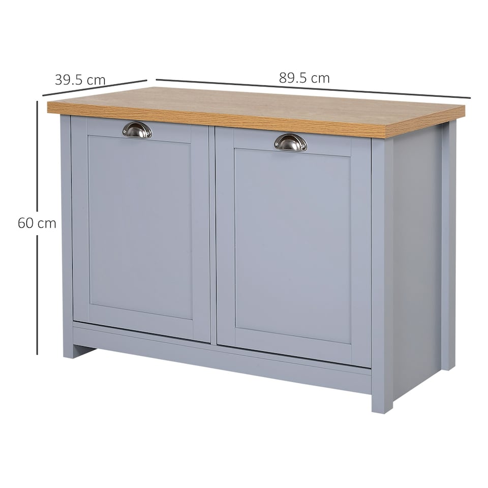 image 1 of HOMCOM Shoe Cabinet 4 Storage Units Wood Effect Top Entryway