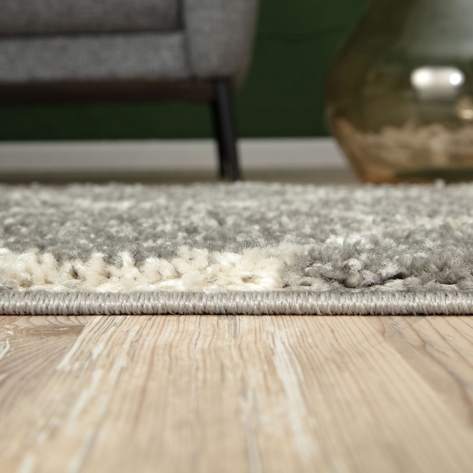 image 1 of The Rugs Moroccan Collection Soft High Pile Shaggy Diamond Floor Rugs and Runners Living Room