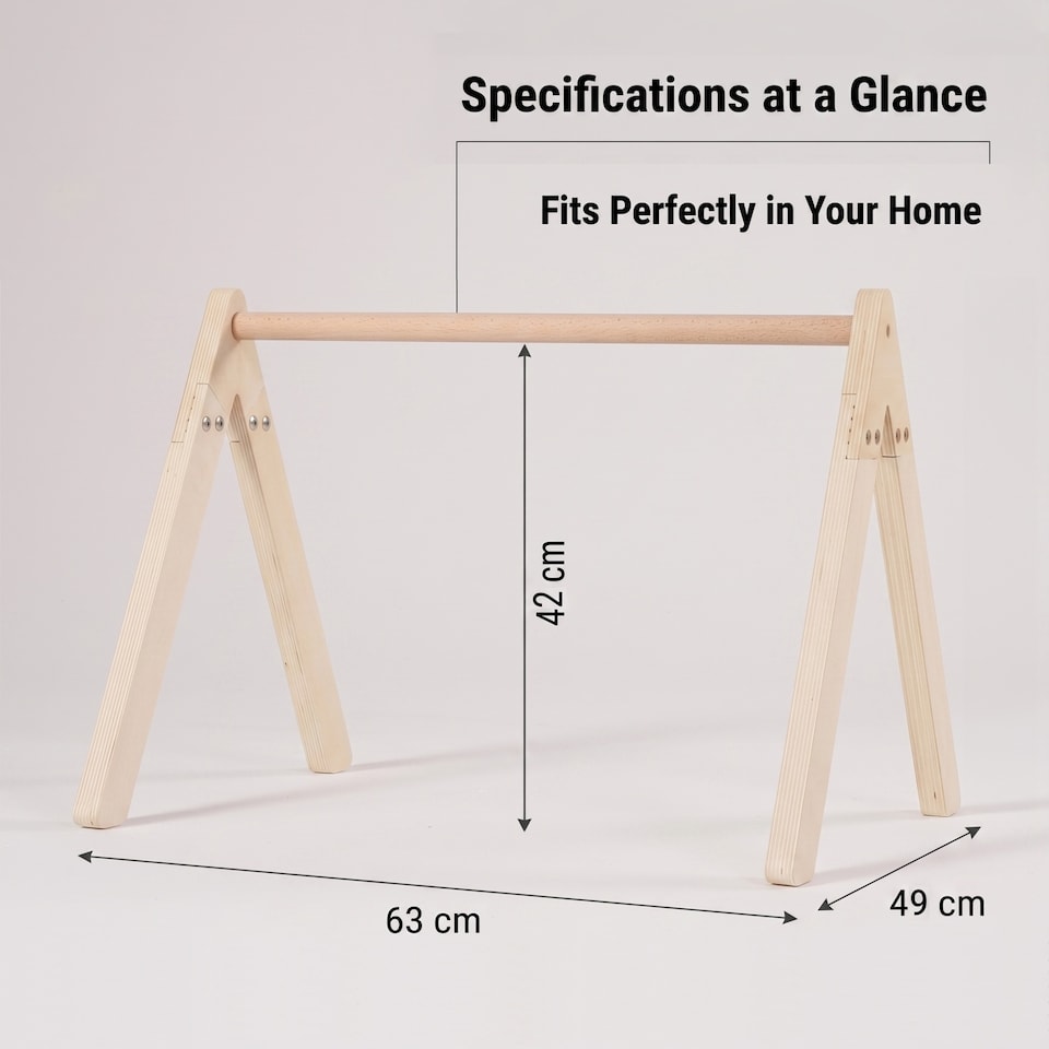 image 1 of MiniDream Wooden Activity Gym for Newborn Baby