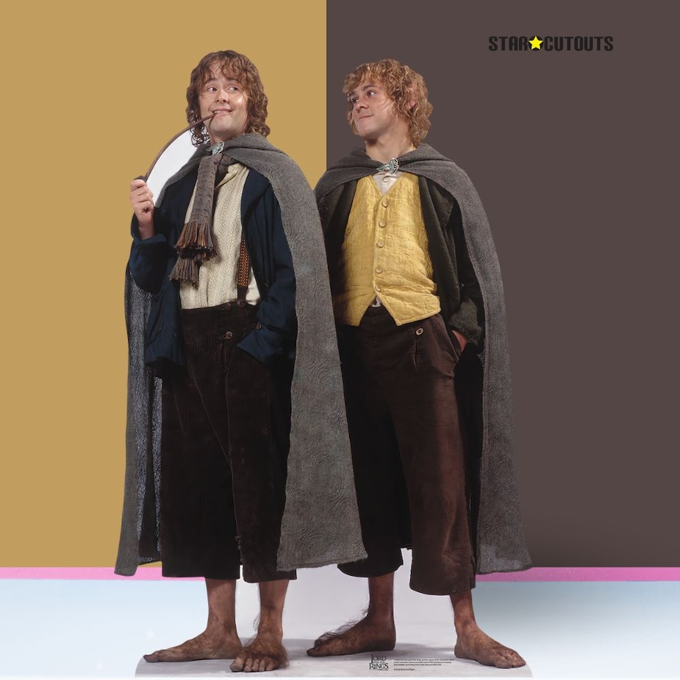 image 1 of Merry and Pippin Double Lord of the Rings Lifesize Cardboard Cutout 133cm