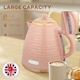 image 4 of HOMCOM Electric Kettle, Fast Boil, 1.7L, 3kW, Swivel, Pink Ripple