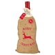 image 1 of Christmas Hessian Bottle Bag