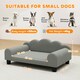 image 3 of Dog Sofa Bed, Cat Sofa with Backrest, Armrest, for Small Dogs, Grey Grey | One Size