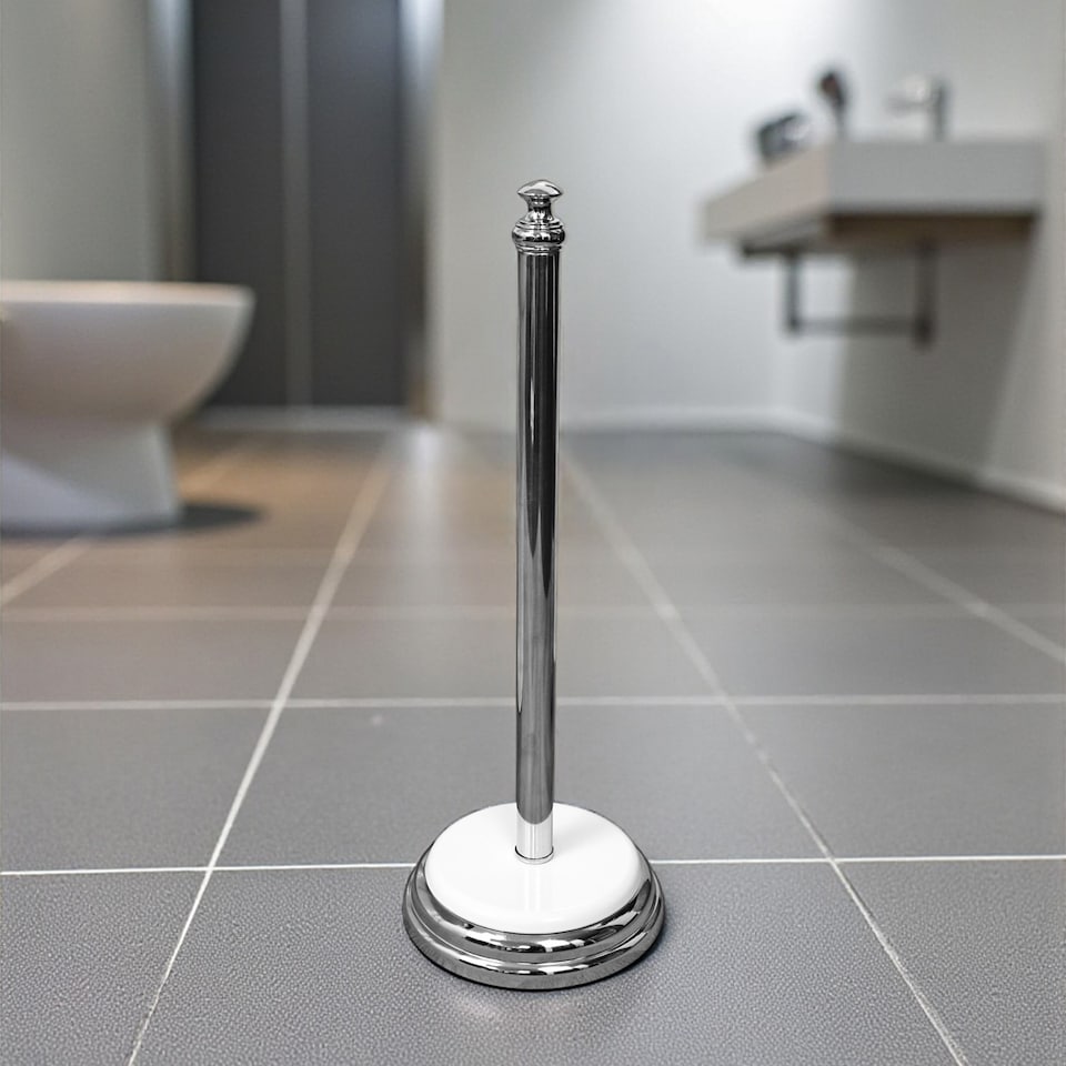 image 1 of Showerdrape Opera 2 Piece Bathroom Accessory Set Spare Roll Holder & Toilet Brush