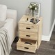 image 5 of Oak 3-Drawer Bedside Table Black | Accent Colour: Black