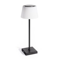 Auraglow Rechargeable Cordless LED Table Lamp - CAPRI | White | Black/White