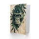 image 2 of Abstract Jungle Leaves Green Animal Man Him Birthday Card